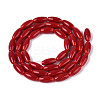 Opaque Glass Beads Strands GLAA-T028-15P-02-2