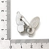 Brass Pave Clear Cubic Zirconia Fold Over Clasps KK-K398-12P-3