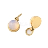Ion Plating(IP) Opalite Half Round Charms with Jump Ring STAS-A097-05G-04-2