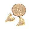 Brass Micro Pave Clear Cubic Zirconia Stud Earrings for Women LS-EJEW-U034-01G-02-5