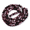 Crackle Baking Paint Imitation Jade Glass Beads Strands DGLA-T003-8mm-14-3