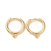 Brass Huggie Hoop Earrings Finding KK-D063-05G-1