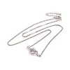 Heart Knot Rack Plating Brass Pendant Necklaces NJEW-S423-02P-2