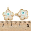 Translucent Evil Eye Resin Pendants KK-M219-22G-4