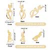 48Pcs 4 Colors Rack Plating Brass Pendants KK-FH0001-91-4
