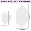 200Pcs 2 Styles Hexagon Paper Quilting Templates DIY-GF0008-76-2