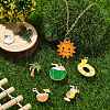 40Pcs 8 Styles Alloy Enamel Pendants ENAM-CJ0006-10-6