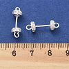 Brass Micro Pave Clear Cubic Zirconia Connector Charms KK-B134-43S-3