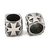 316 Surgical Stainless Steel with Rhinestone Large Hole Cube Beads STAS-Q326-08AS-02-2