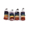 Chakra Theme Natural Amethyst & Topaz Jade & Red Agate & Quartz Crystal & Red Jasper & Lapis Lazuli & Green Aventurine Pendants G-N344-06A-1