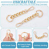 Unicraftale 2Pcs Aluminum & Iron & Zinc Alloy Oval Link Purse Strap Extenders FIND-UN0003-19KCG-4