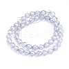 Pearl Luster Plated Faceted Round Glass Beads Strands EGLA-J085-PL01-2