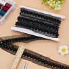 1.9 Yards Grenadine Mesh Lace Trim with Resin Beads and Rhinestone OCOR-FG0002-98A-4