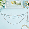 Halloween Theme Alloy Multilayer Chain Belts for Pants AJEW-WH20018-132-3