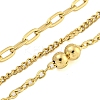 Ion Plating(IP) 304 Stainless Steel Multi Layered Necklaces NJEW-S426-07G-2