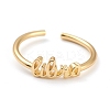 Constellation/Zodiac Sign Brass Cuff Rings RJEW-O042-06G-K-1