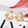 304 Stainless Steel Rhinestone Stud Earrings EJEW-M070-18G-4