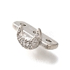 Brass Micro Pave Clear Cubic Zirconia Spacer Bars KK-C031-46P-2