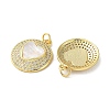Valentine"s Day Brass Micro Pave Clear Cubic Zirconia Pendants KK-B083-41L-G-2