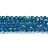 Transparent Electroplate Glass Beads Strands GLAA-F029-3mm-D01-1