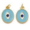 Brass Enamel Pendants KK-K339-08G-02-1