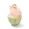 Flocky Opaque Resin Pendants LS-FIND-C040-03A-2