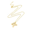 Brass Micro Pave Clear Cubic Zirconia Pendant Necklaces NJEW-Z038-01G-K-1