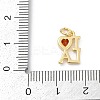 Brass Pave Cubic Zirconia Charms KK-U062-31G-3