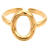 Ion Plating(IP) 304 Stainless Steel Hollow Oval Cuff Rings X-RJEW-N038-120LG-3