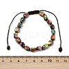 Dyed Natural Imperial Jasper Beads Braided Bead Bracelets for Men Women BJEW-D360-01C-5
