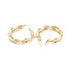 Brass Twist Rope Shape Hoop Earrings for Women EJEW-F303-08G-2
