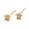 Cubic Zirconia Flower Stud Earrings EJEW-C035-15G-05-1