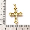 Rack Plating Brass Micro Pave Cubic Zirconia Pendants KK-L226-005G-10-3