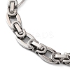 Tarnish Resistant 201 Stainless Steel Byzantine Chain Bracelets BJEW-B078-87P-2