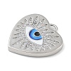 Rack Plating Brass Micro Pave Cubic Zirconia with Enamel Pendants KK-G515-58P-2