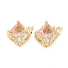 Rack Plating Brass Micro Pave Clear Cubic Zirconia Beads KK-F089-35G-02-1
