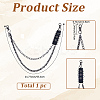 1Pc Alloy Double Layer Chain Belts for Pants AJEW-GF0011-93D-2