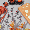 8Pcs Halloween Spider & Web Acrylic & Alloy Pendant Decoration HJEW-SC0001-79-3