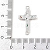 Brass Pave Colorful Cubic Zirconia Cross Links KK-G544-21P-3