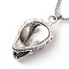 Alloy Wolf Pendant Necklace with 201 Stainless Steel Box Chains LS-NJEW-E016-06AS-3