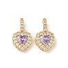 Brass Micro Pave Cubic Zirconia Pendants KK-Z139-05G-2