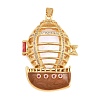 Brass Micro Pave Cubic Zirconia Pendants CU-CBAB3AD-04G-02-1