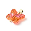 Transparent Acrylic Beads with 304 Stainless Steel Eye Pins and Brass Beads PALLOY-JF03290-4