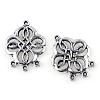 Tibetan Style Alloy Chandelier Components TIBE-Q054-06AS-RS-1