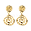304 Stainless Steel Vortex Spiral Dangle Stud Earrings EJEW-L304-01G-4