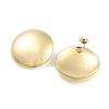 Flat Round 304 Stainless Steel Stud Earrings for Women EJEW-L283-101G-2