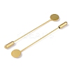 Brass Lapel Pin Base Settings KK-WH0045-025A-G-2