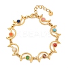 Bohemia Style 304 Stainless Steel Link Chain Bracelets for Women BJEW-M082-01G-02-2