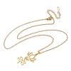 304 Stainless Steel Hollow Cut Yoga Om Lotus Flower Pendant Necklaces NJEW-Z073-02G-02-4