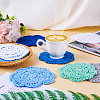 12Pcs 6 Colors Handmade Polyester Cotton Table Mats AJEW-MB0001-08-8